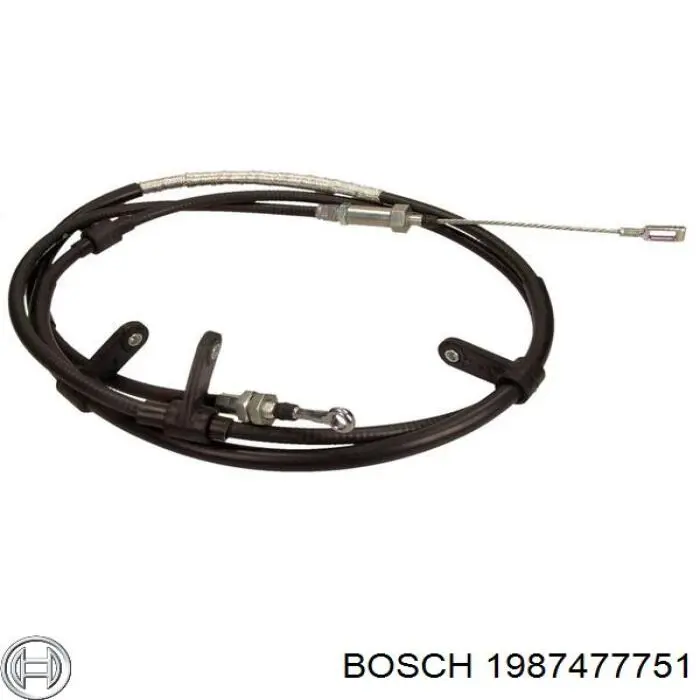 1987477751 Bosch Трос ручного гальма задній, правий/лівий