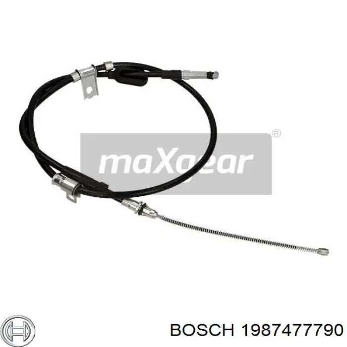 Трос ручного гальма задній, правий 1987477790 Bosch