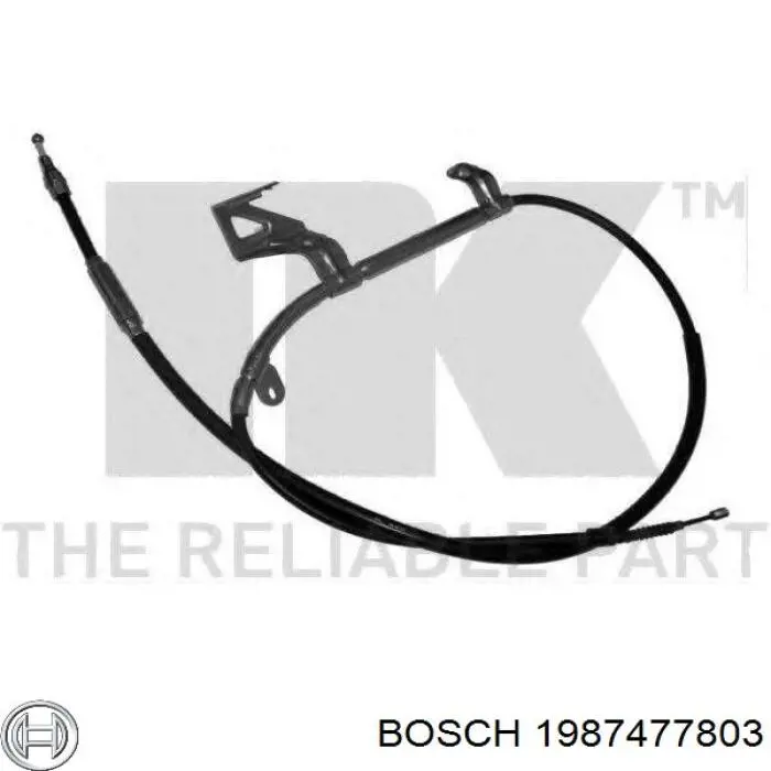 Трос стоянкового гальма задній лівий Bosch 1987477803 ціна, від 35.06 USD