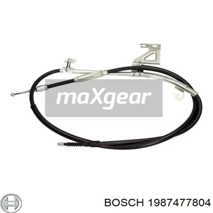 Купити 1987477804 Bosch Трос ручного гальма задній, правий