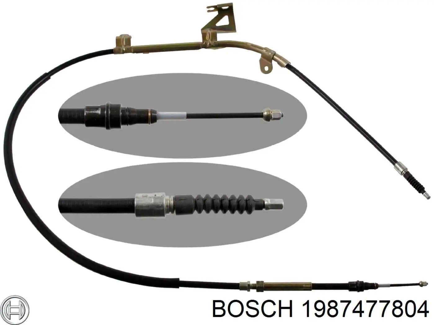 1987477804 Bosch трос ручного гальма задній, правий