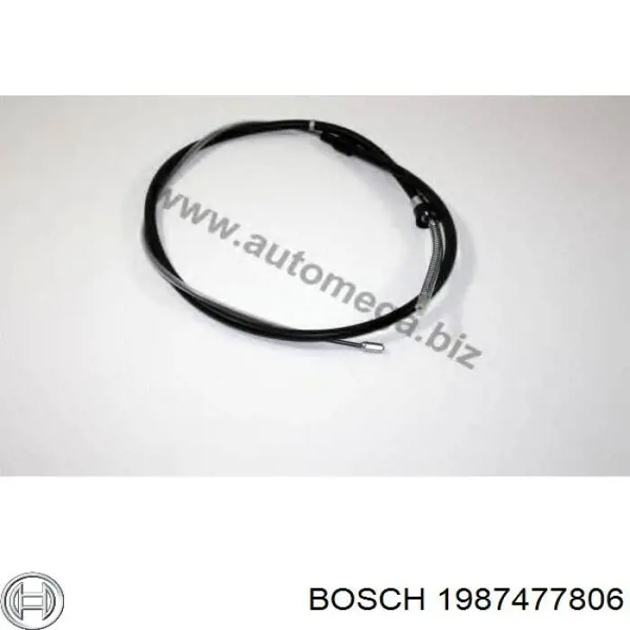 1987477806 Bosch трос ручного гальма задній, правий/лівий