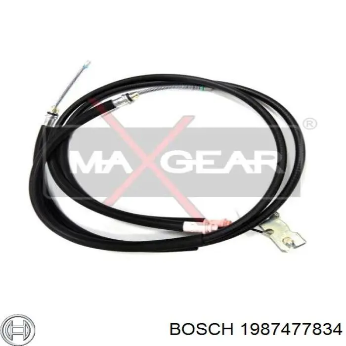Купити 1987477834 Bosch Трос ручного гальма задній, правий/лівий