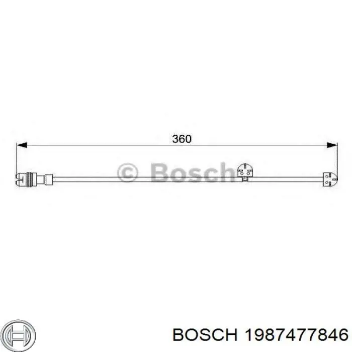 Купити 1987477846 Bosch Трос ручного гальма задній, лівий
