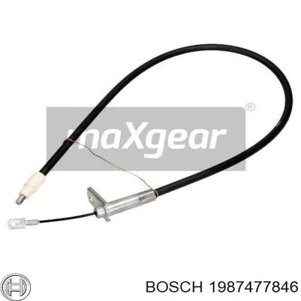 Трос стоянкового гальма задній лівий Bosch 1987477846 ціна, від 10.70 USD