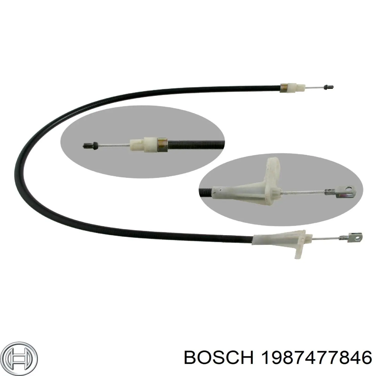 Трос ручного гальма задній, лівий 1987477846 Bosch