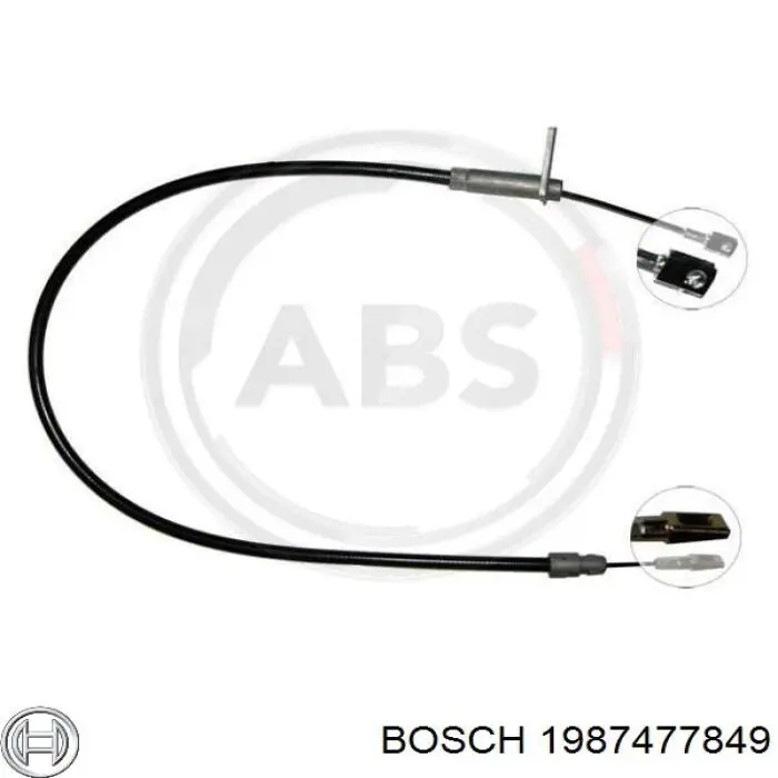 Трос ручного гальма задній, лівий Bosch 1987477849
