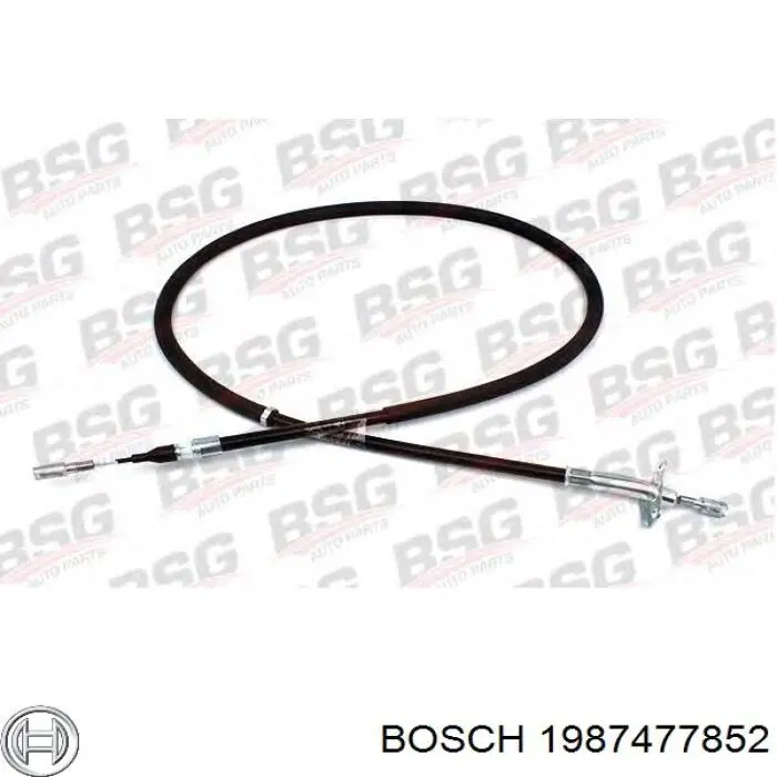 Трос ручного гальма задній, правий/лівий Bosch 1987477852 ціна, від 18.44 USD