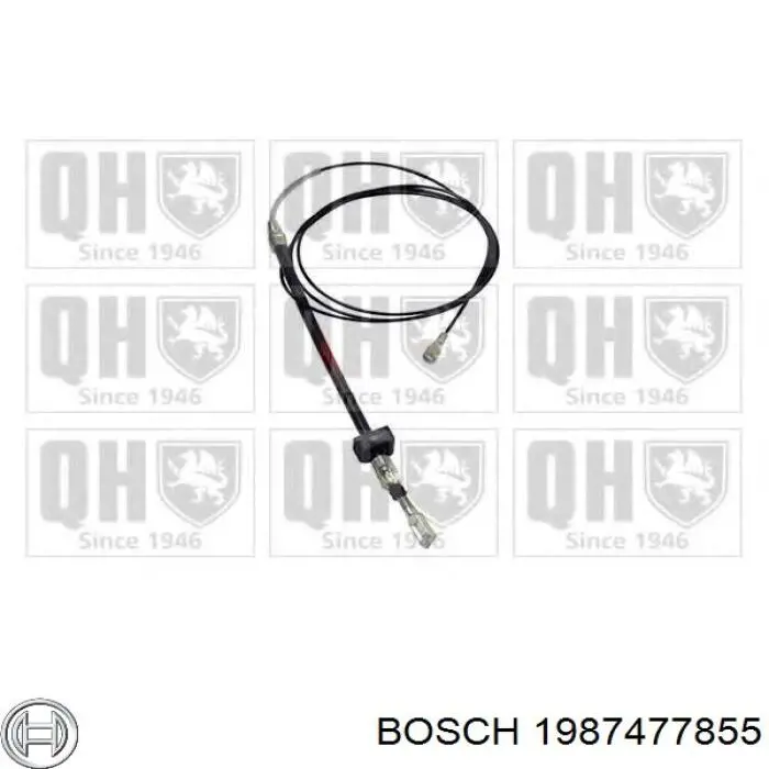 Трос стоянкового гальма передній Bosch 1987477855 ціна, від 14.83 USD