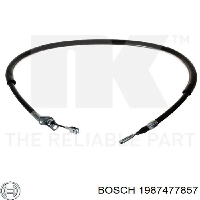 Трос ручного гальма задній, правий/лівий Bosch 1987477857 ціна, від 18.15 USD