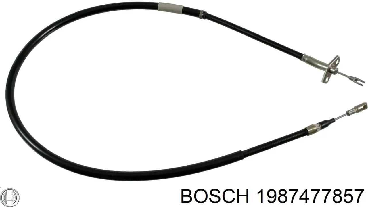1987477857 Bosch трос ручного гальма задній, правий/лівий