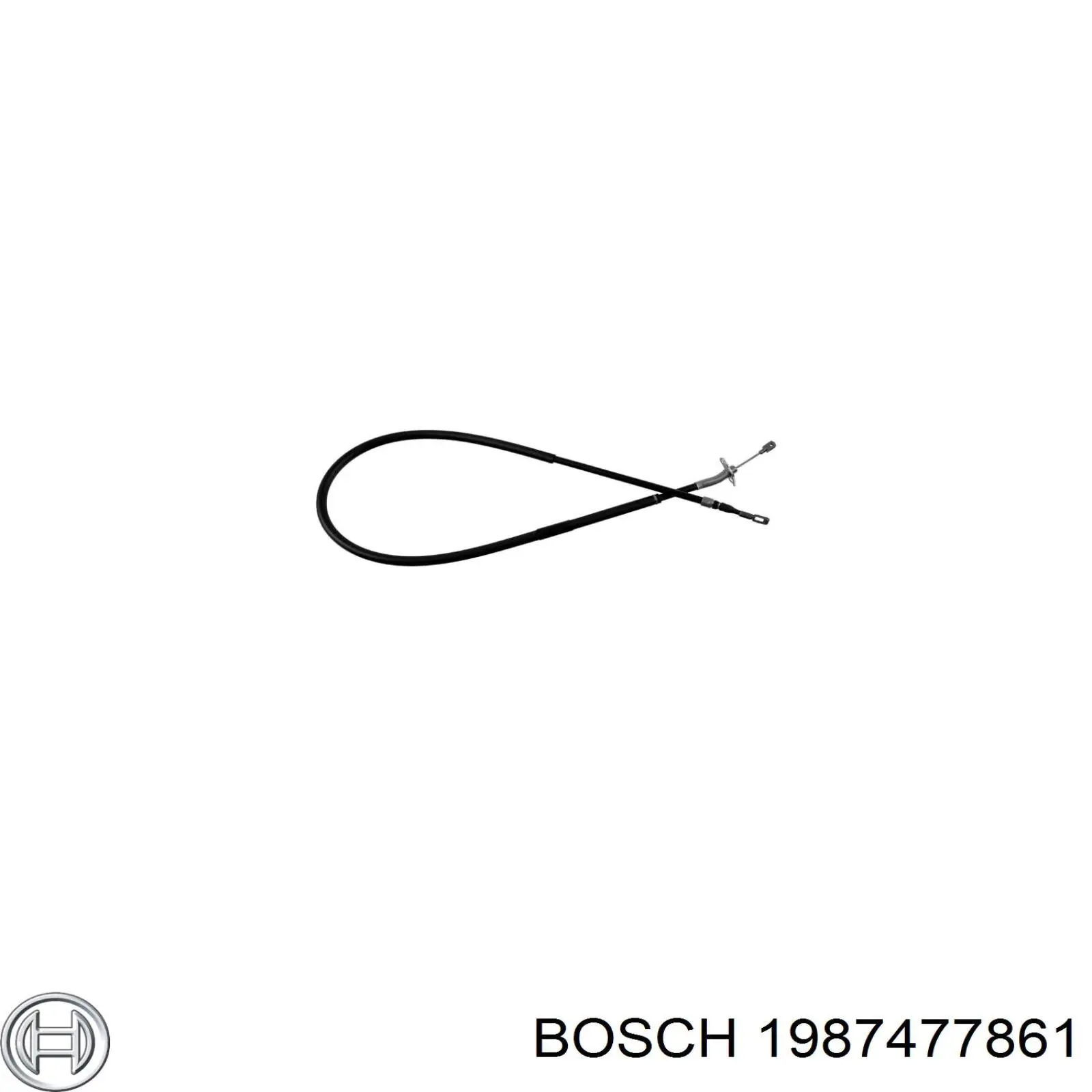 1987477861 Bosch трос ручного гальма задній, правий
