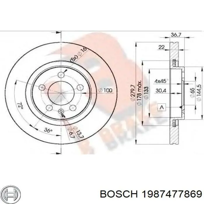 Трос ручного гальма задній, правий/лівий Bosch 1987477869 ціна, від 19.15 USD