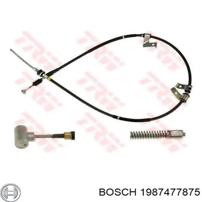 Трос ручного гальма задній, лівий Bosch 1987477875