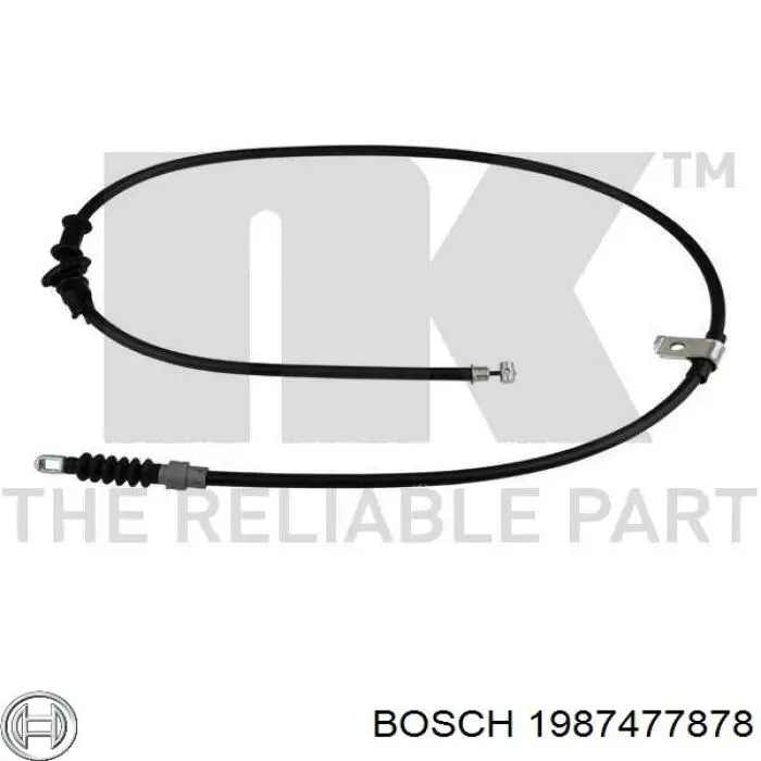 1987477878 Bosch Трос ручного гальма задній, правий