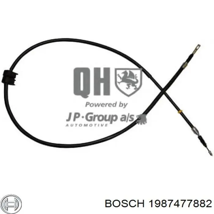 Трос стоянкового гальма задній правий Bosch 1987477882 ціна, від 16.79 USD