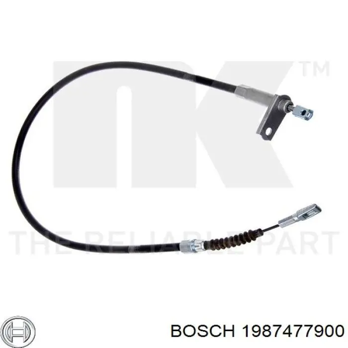 Купити 1987477900 Bosch Трос ручного гальма задній, правий
