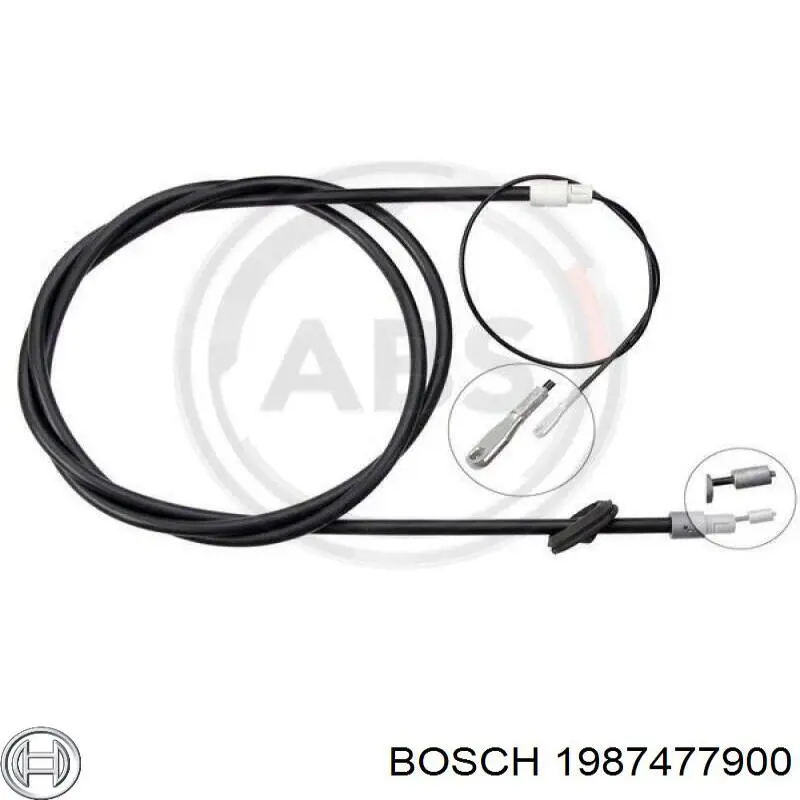 Трос ручного гальма задній, правий 1987477900 Bosch