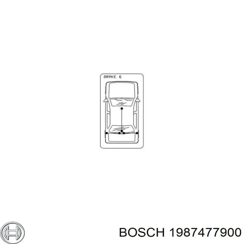 1987477900 Bosch Трос стоянкового гальма задній правий