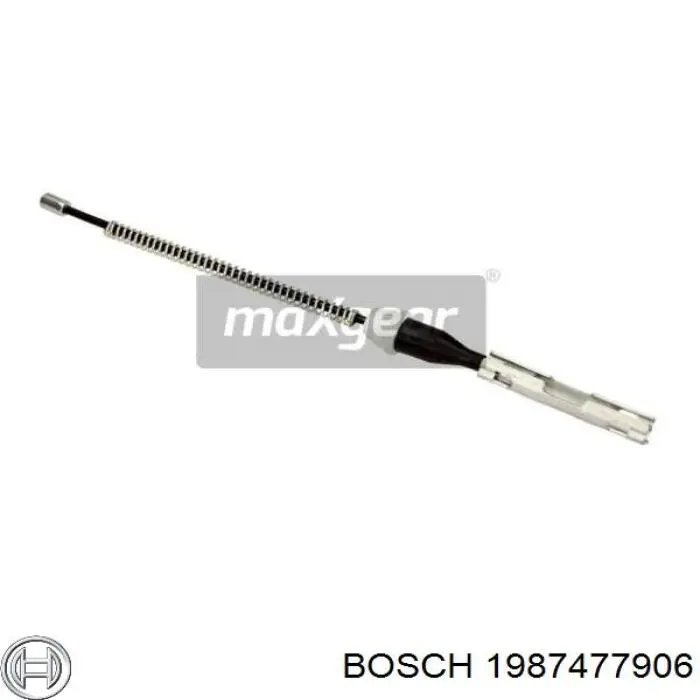 1987477906 Bosch Трос ручного гальма задній, правий/лівий