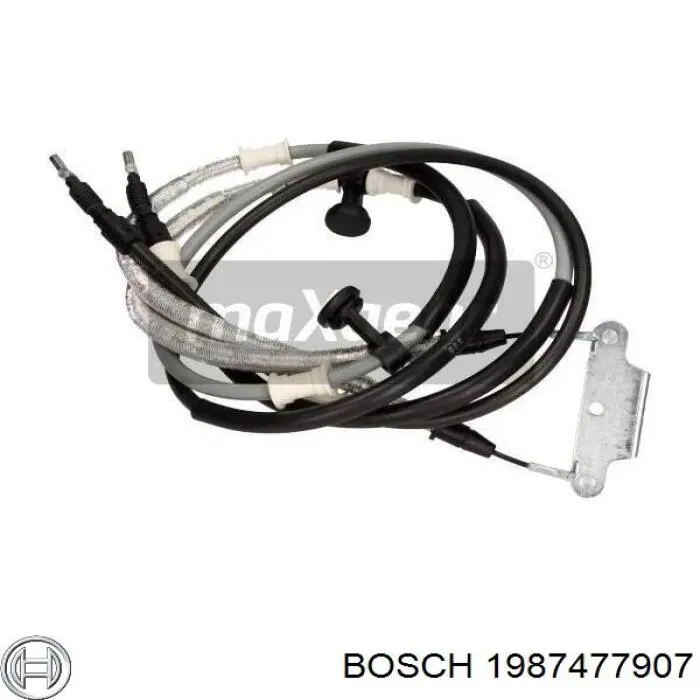 1987477907 Bosch Трос ручного гальма задній, правий/лівий