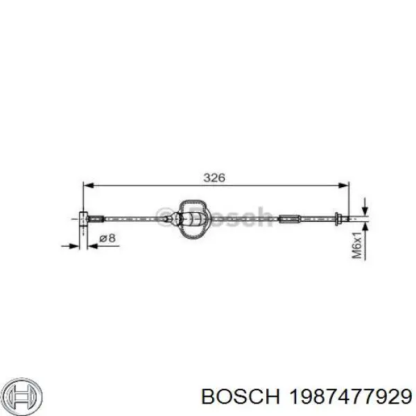 Купити 1987477929 Bosch Трос ручного гальма передній