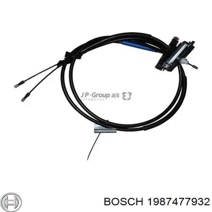 1987477932 Bosch Трос ручного гальма задній, правий/лівий