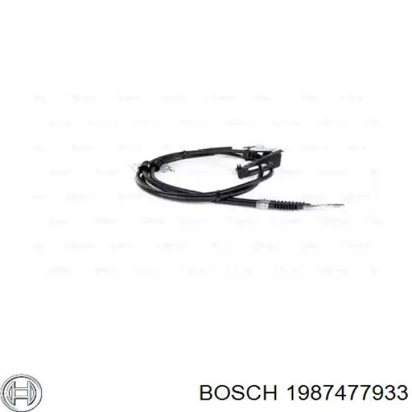 Купити 1987477933 Bosch Трос ручного гальма задній, правий/лівий