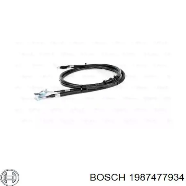 Купити 1987477934 Bosch Трос ручного гальма задній, правий/лівий