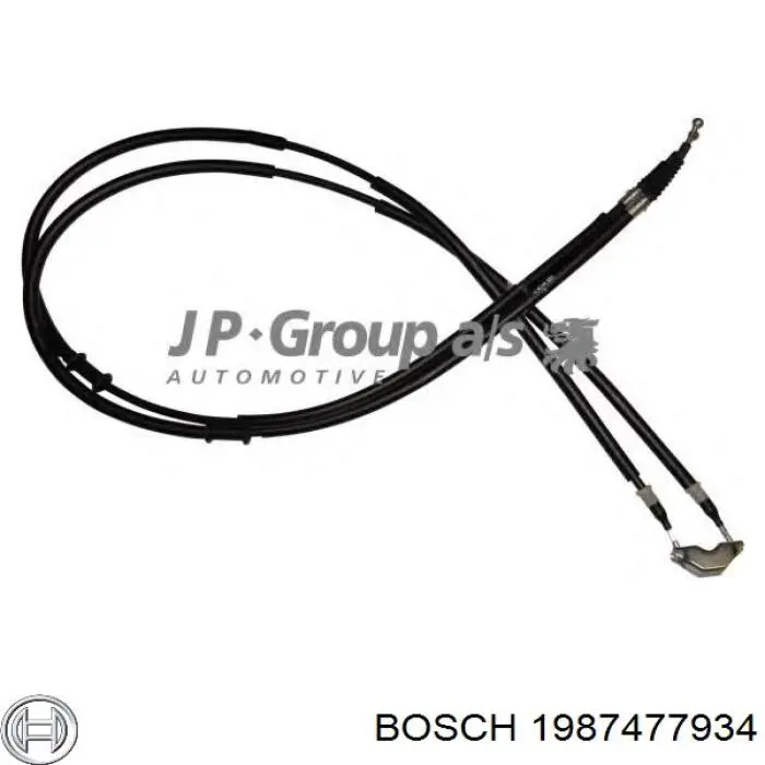 1987477934 Bosch Трос ручного гальма задній, правий/лівий