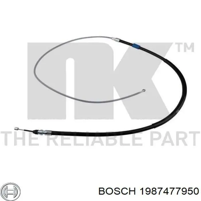 1987477950 Bosch Трос ручного гальма задній, правий/лівий