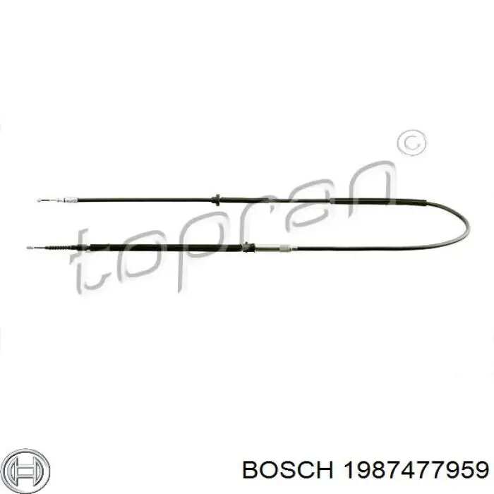 Трос ручного гальма задній, правий/лівий Bosch 1987477959 ціна, від 22.76 USD