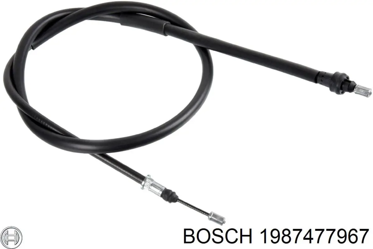 1987477967 Bosch трос ручного гальма задній, правий
