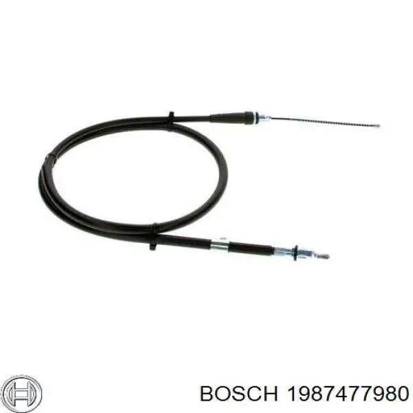 Трос ручного гальма задній, правий 1987477980 Bosch