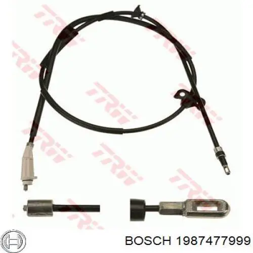 1987477999 Bosch Трос ручного гальма задній, правий/лівий