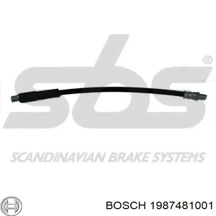 Купити 1987481001 Bosch Шланг гальмівний задній