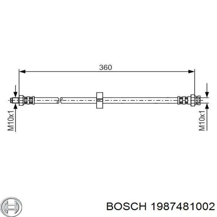 1987481002 Bosch шланг гальмівний задній