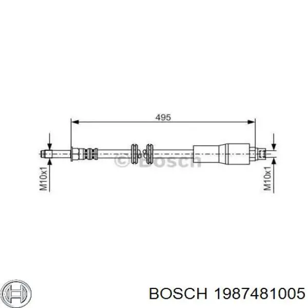Гальмівні шланги передні 1987481005 Bosch