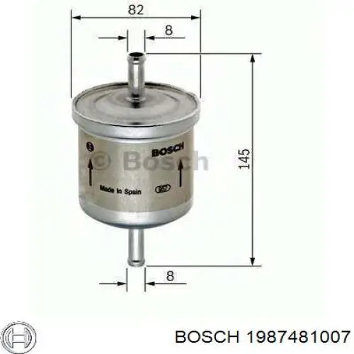 Шланг гальмівний задній 1987481007 Bosch