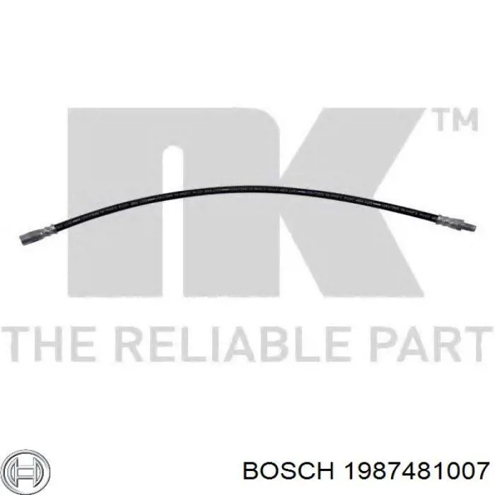 Шланг гальмівний задній Bosch 1987481007 ціна, від 10.22 USD