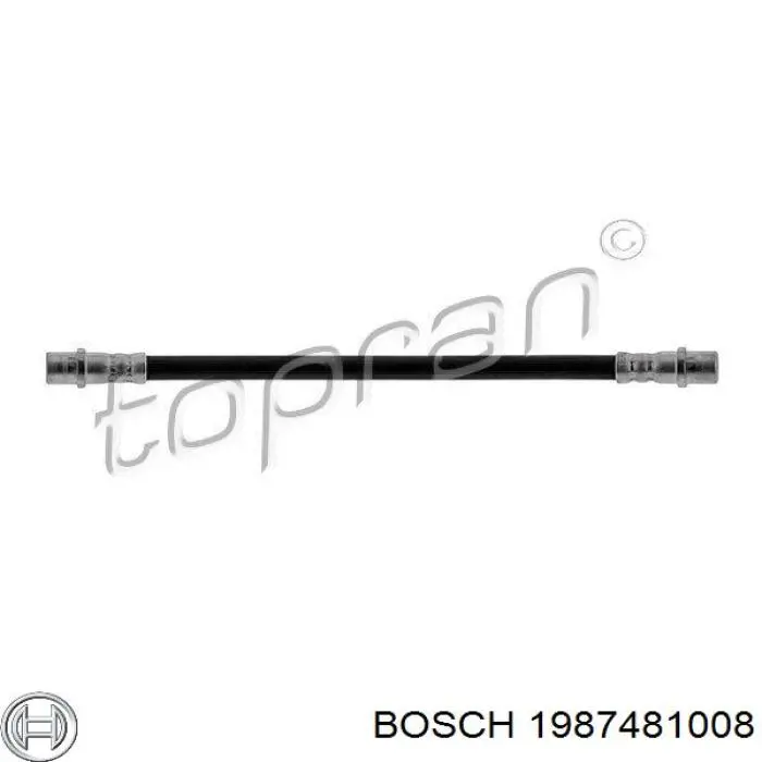 Шланг гальмівний задній Bosch 1987481008 ціна, від 6.09 USD