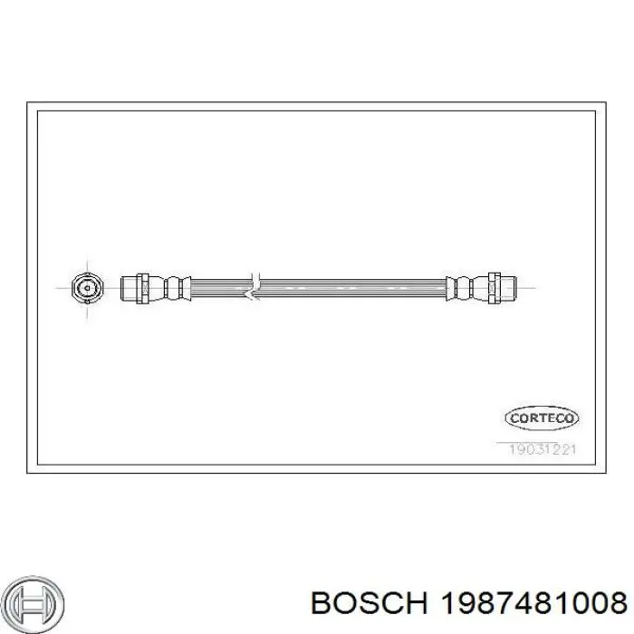 Купити 1987481008 Bosch Шланг гальмівний задній