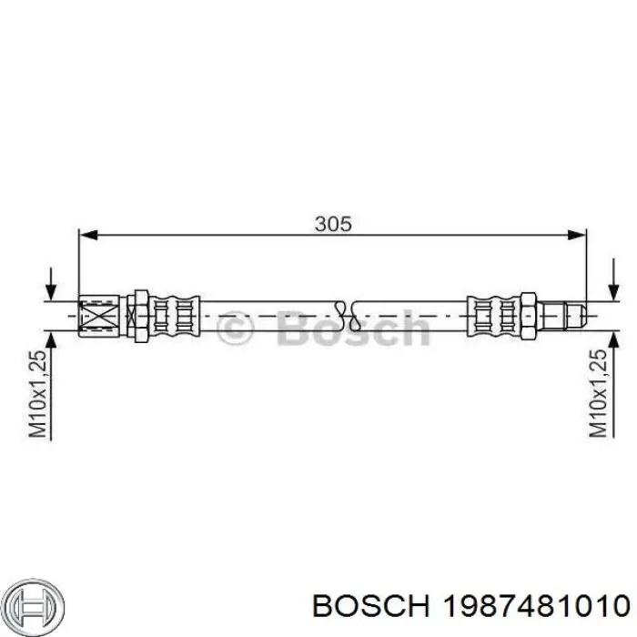 Гальмівні шланги передні 1987481010 Bosch