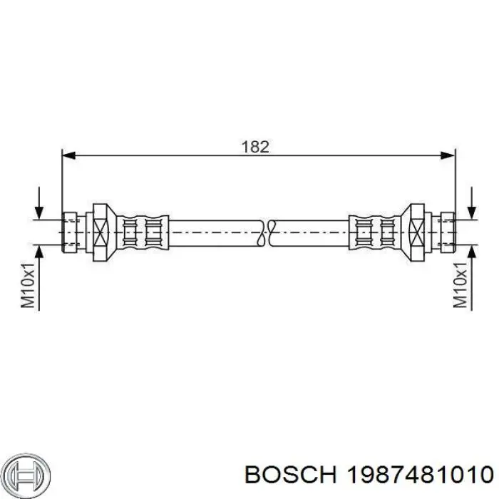 1987481010 Bosch шланг гальмівний передній