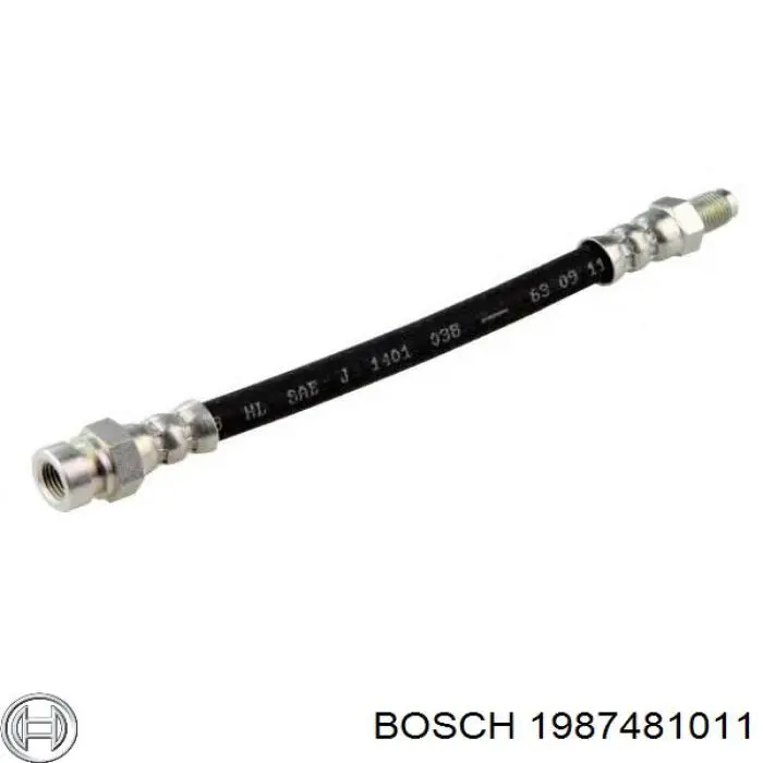 Шланг гальмівний передній Bosch 1987481011 ціна, від 6.03 USD