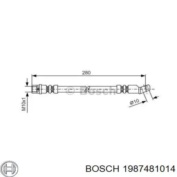 Гальмівні шланги передні 1987481014 Bosch