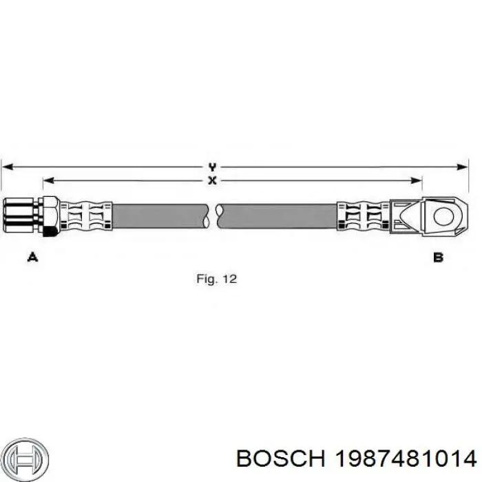 Шланг гальмівний передній Bosch 1987481014 ціна, від 4.81 USD