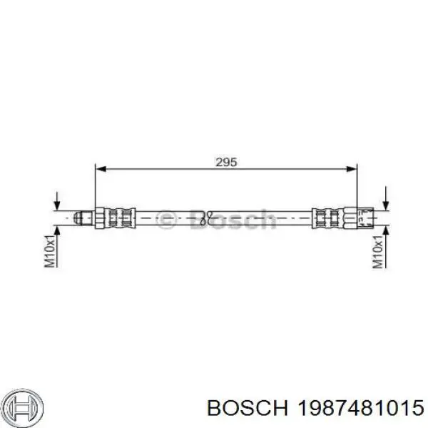 Шланг гальмівний задній Bosch 1987481015 ціна, від 7.27 USD