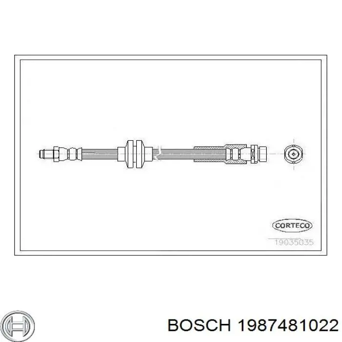 Шланг гальмівний задній Bosch 1987481022 ціна, від 13.58 USD