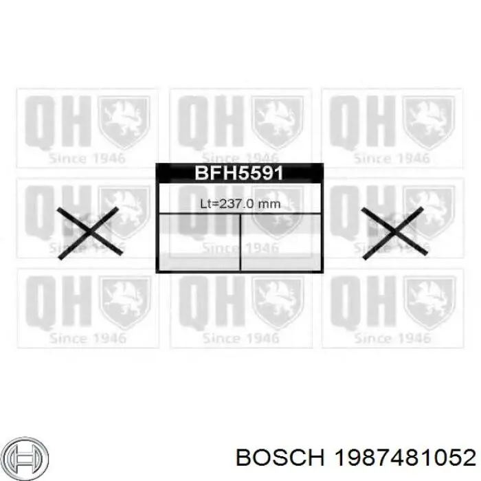 Шланг гальмівний задній 1987481052 Bosch